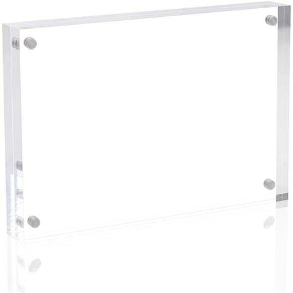 Acrylic Photo Frame, Magnetic Acrylic Picture Frames 5x7 inches Picture Display - Picture 4 of 8